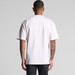 A back view of a white Heavy Tee T-shirt, featuring short sleeves and a simple design.