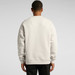 A light grey sweater with a relaxed fit, featuring a plain back and long sleeves. It has a small logo on the back.