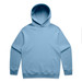 A light blue hoodie featuring a front pocket and a hood. The product includes a logo. A light blue hoodie featuring a front pocket and a hood. The product includes a logo.