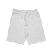 Light grey sports shorts featuring an elastic waistband and a drawstring, with a logo on the side. Light grey sports shorts featuring an elastic waistband and a drawstring, with a logo on the side.