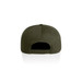 A dark green cap with a rear adjustment strap and a logo, featuring a smooth fabric texture. A dark green cap with a rear adjustment strap and a logo, featuring a smooth fabric texture.