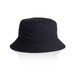 A black nylon bucket hat with a wide brim, featuring a subtle logo. Ideal for outdoor activities. A black nylon bucket hat with a wide brim, featuring a subtle logo. Ideal for outdoor activities.