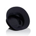 A black nylon bucket hat featuring a wide brim and a soft interior. The hat has a logo inside. A black nylon bucket hat featuring a wide brim and a soft interior. The hat has a logo inside.