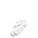 Ankle socks in white, featuring two pairs in a simple design. Includes a logo on one sock.