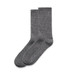 Two pairs of grey marle socks with a smooth texture, featuring a simple, classic design.