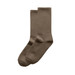 Two pairs of brown socks in a smooth, solid design, showcasing a simple and comfortable style.