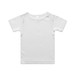 A white organic infant t-shirt featuring a snap button closure at the shoulder and a simple design. A white organic infant t-shirt featuring a snap button closure at the shoulder and a simple design.