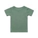A green organic infant t-shirt with a short-sleeve design. Features a plain back and includes a branding logo. A green organic infant t-shirt with a short-sleeve design. Features a plain back and includes a branding logo.