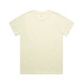 A light yellow t-shirt with short sleeves, featuring a rounded neckline and a small logo. A light yellow t-shirt with short sleeves, featuring a rounded neckline and a small logo.