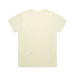 A pale yellow t-shirt featuring a plain back and a logo tag.