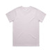 A light lavender T-shirt with a classic fit. The shirt has a logo on the label. A light lavender T-shirt with a classic fit. The shirt has a logo on the label.