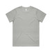 A light grey t-shirt with short sleeves and a crew neck. It features a logo on the inside label.