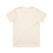 A light beige classic tee with a crew neck and short sleeves, featuring a plain back without any visible branding.
