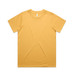 A classic yellow t-shirt with a simple design and a logo label on the neck. A classic yellow t-shirt with a simple design and a logo label on the neck.