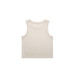 A beige organic rib crop tank with a simple design and no visible branding. A beige organic rib crop tank with a simple design and no visible branding.