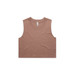 A cropped tank top in a warm tan colour, featuring a simple design and a crew neckline. It has a logo on the label. A cropped tank top in a warm tan colour, featuring a simple design and a crew neckline. It has a logo on the label.