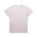 A light pink t-shirt featuring a classic crew neck design and an unembellished front. It has a logo on the label. A light pink t-shirt featuring a classic crew neck design and an unembellished front. It has a logo on the label.