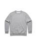 A grey jumper featuring long sleeves and a ribbed hem, with a small logo on the front. A grey jumper featuring long sleeves and a ribbed hem, with a small logo on the front.
