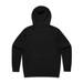 A black hoodie featuring a back view with a hood and long sleeves. It has a logo on the back. A black hoodie featuring a back view with a hood and long sleeves. It has a logo on the back.