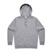 A grey hoodie with a front pouch pocket and a drawstring hood, featuring a logo. A grey hoodie with a front pouch pocket and a drawstring hood, featuring a logo.