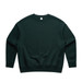 A deep green crew jumper featuring a round neck and long sleeves. The design includes a logo on the front. A deep green crew jumper featuring a round neck and long sleeves. The design includes a logo on the front.