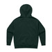 A dark green hoodie with a large, adjustable hood and a plain back. It features a ribbed hem and cuffs. A dark green hoodie with a large, adjustable hood and a plain back. It features a ribbed hem and cuffs.