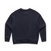 A dark navy jumper with a classic crew neck and long sleeves, featuring a solid back design. A dark navy jumper with a classic crew neck and long sleeves, featuring a solid back design.