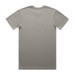 A plain grey organic cotton T-shirt featuring a back view. The shirt has a simple design and includes a logo. A plain grey organic cotton T-shirt featuring a back view. The shirt has a simple design and includes a logo.