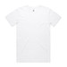 A white organic T-shirt with a round neck and short sleeves, featuring a branding label. A white organic T-shirt with a round neck and short sleeves, featuring a branding label.