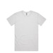 A light grey t-shirt with a classic crew neck and short sleeves, featuring a branding logo.