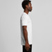 A white Organic Tee shirt displayed on a model from the side, with short sleeves and a relaxed fit.