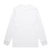 A long-sleeve white tee with a simple design and cuffs in a contrasting colour. It features a logo on the back.