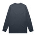 A long-sleeve tee in a dark grey colour, featuring a simple design and a logo on the back.