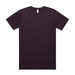 A black t-shirt with a crew neckline, featuring a logo on the label area. A black t-shirt with a crew neckline, featuring a logo on the label area.