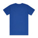 A blue Block Tubular Tee, featuring short sleeves and a plain back design, with a logo displayed. A blue Block Tubular Tee, featuring short sleeves and a plain back design, with a logo displayed.