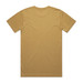 A plain, faded khaki t-shirt featuring a regular fit and short sleeves. Includes a logo on the back.