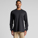 A long-sleeve, black pocket T-shirt featuring a simple design and a front pocket. A long-sleeve, black pocket T-shirt featuring a simple design and a front pocket.