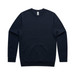 A navy blue hoodie featuring a crew neck and long sleeves. It has a branding logo on the inside. A navy blue hoodie featuring a crew neck and long sleeves. It has a branding logo on the inside.