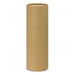 A drink bottle in a cylindrical, kraft paper packaging. The bottle is insulated and features a simple design.