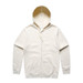 A cream Stencil Zip Hood jumper with a hood and front pockets, featuring a logo.