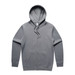 A grey zip-up hooded jumper featuring a front zip, long sleeves, and a hood. It has a logo on the front. A grey zip-up hooded jumper featuring a front zip, long sleeves, and a hood. It has a logo on the front.
