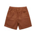 Brown linen shorts with an elastic waistband and two back pockets. Features a simple design without visible logos. Brown linen shorts with an elastic waistband and two back pockets. Features a simple design without visible logos.