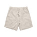 Linen shorts in a light beige colour with an elastic waistband and drawstring. Features side pockets.