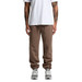 Brown track pants with an elasticated waistband, featuring a relaxed fit and a logo on the side, paired with grey sneakers. Brown track pants with an elasticated waistband, featuring a relaxed fit and a logo on the side, paired with grey sneakers.