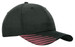 A black cap featuring a peak with pink flash print and a logo on the side. A black cap featuring a peak with pink flash print and a logo on the side.