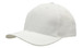A white breathable poly twill cap with a curved brim and an adjustable back. Features a logo on the front. A white breathable poly twill cap with a curved brim and an adjustable back. Features a logo on the front.