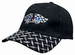 Black brushed heavy cotton cap featuring a checker plate design on the peak and a logo on the front.
