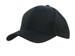 A black sports ripstop cap featuring a curved brim and an adjustable strap, with a logo on the side. A black sports ripstop cap featuring a curved brim and an adjustable strap, with a logo on the side.