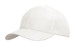 A white sports ripstop cap with a curved brim and a logo on the front.