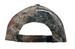 A camouflage cap featuring a mix of browns and greens, with an adjustable back strap and a logo. A camouflage cap featuring a mix of browns and greens, with an adjustable back strap and a logo.